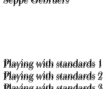 Seppe Gebruers : Playing With Standards